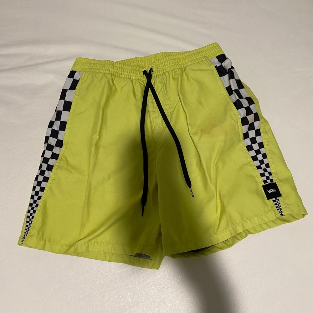vans checkered volley swim trunk boardshort sm